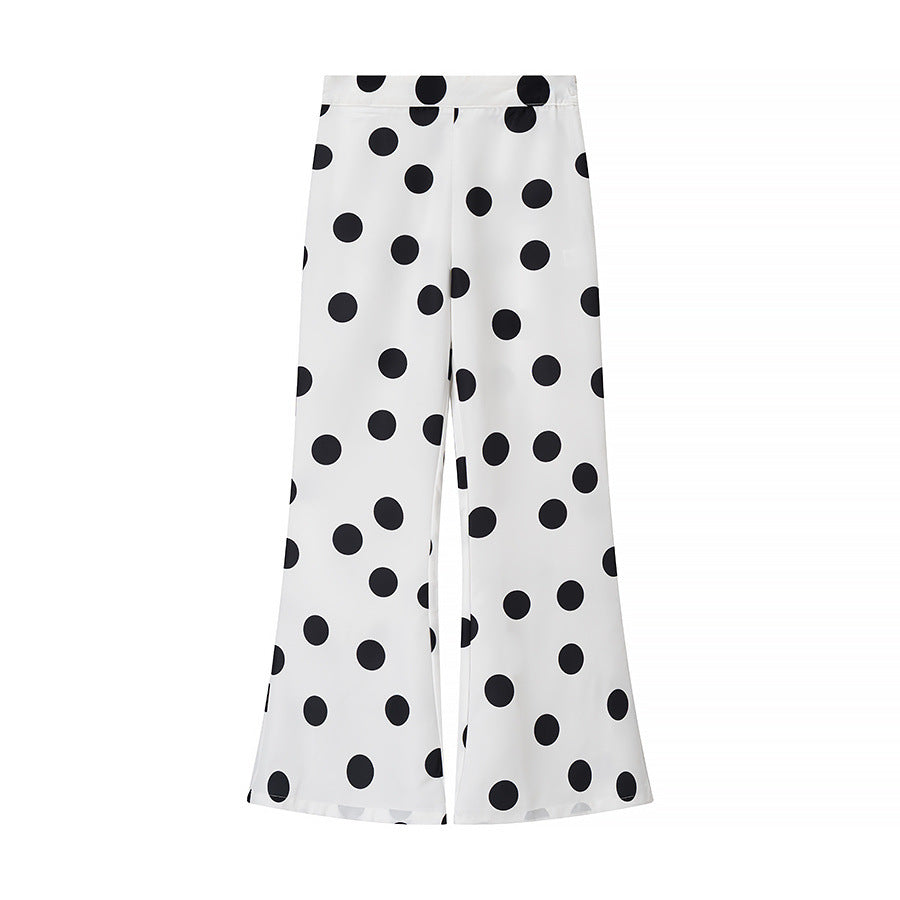 Ophelia | Polka-Dot Wide-Leg Cropped Pants