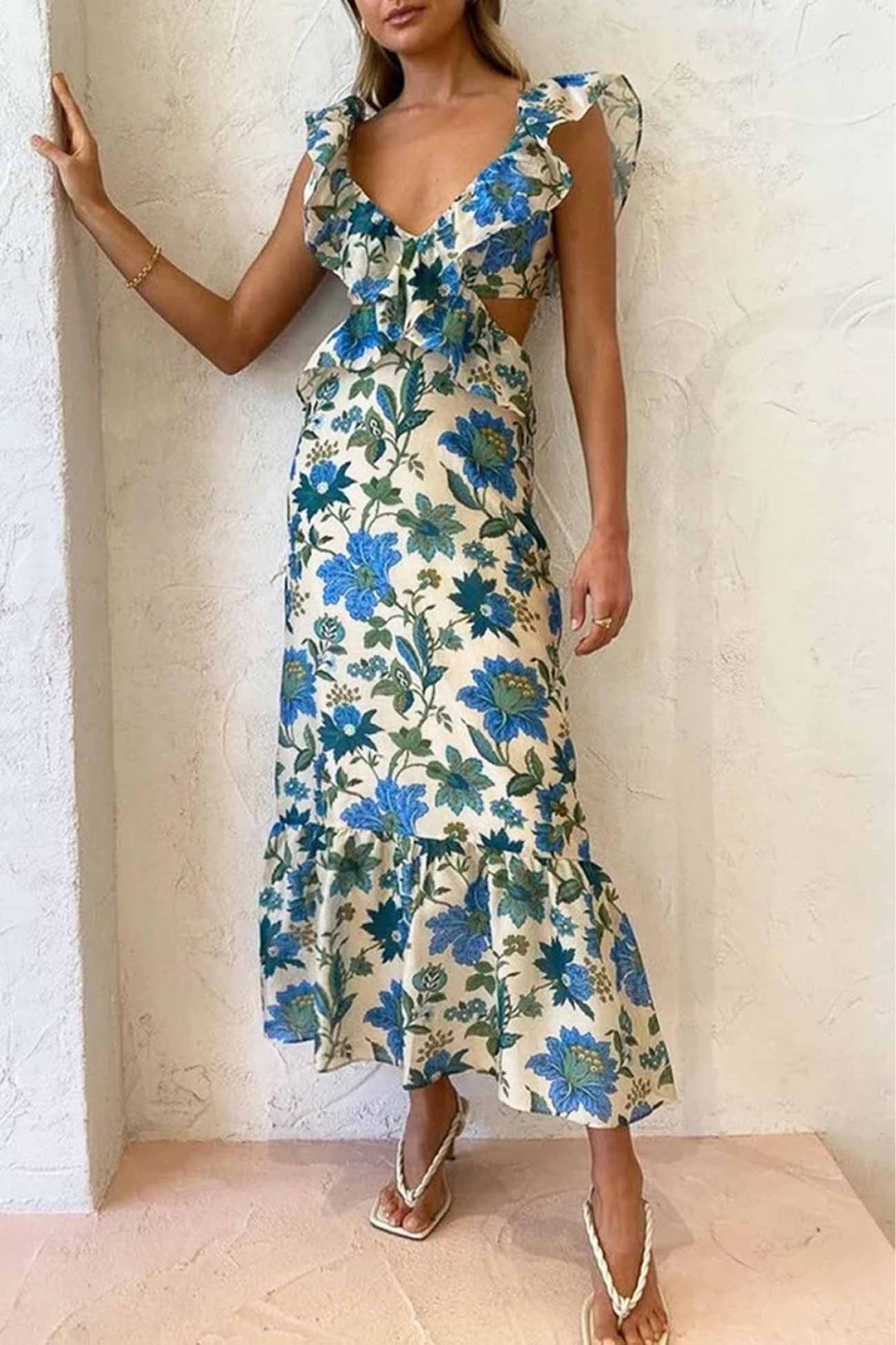 Dahlia Ruffle Maxi Dress