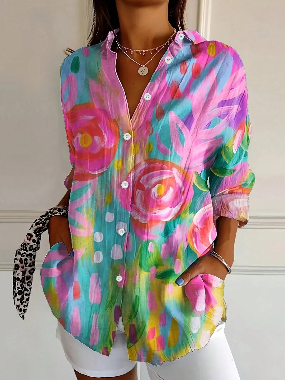 Colette | Bold Print Casual Blouse
