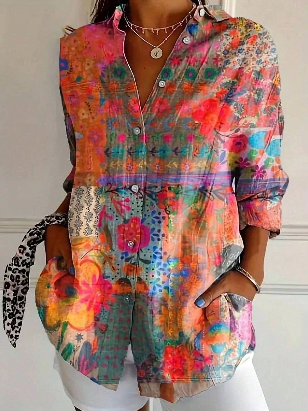 Colette | Bold Print Casual Blouse
