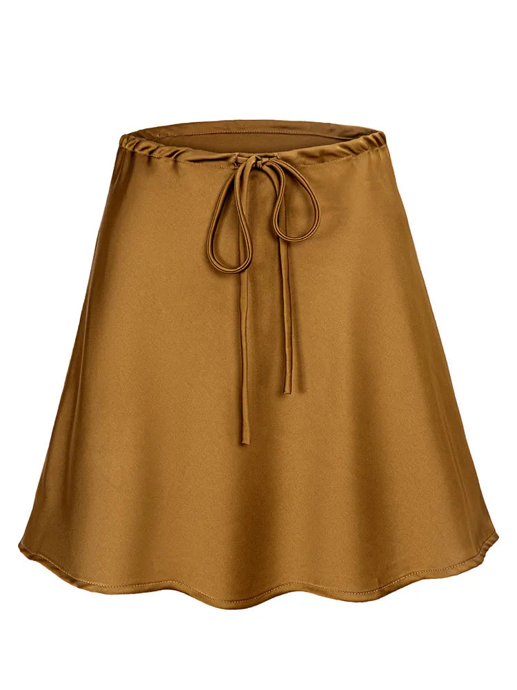 Juliette | Satin A-Line Mini Skirt