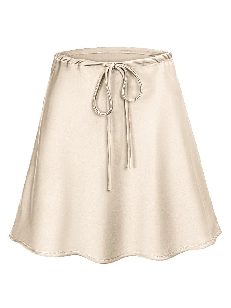 Juliette | Satin A-Line Mini Skirt