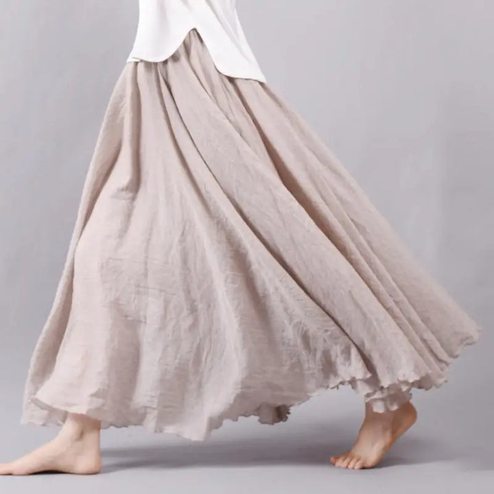 Madeleine | Flowy Linen Maxi Skirt