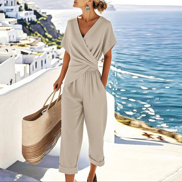 Claudette | Wrap Front Wide-Leg Set