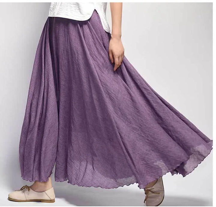 Madeleine | Flowy Linen Maxi Skirt