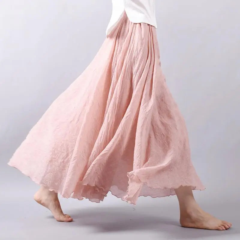 Madeleine | Flowy Linen Maxi Skirt
