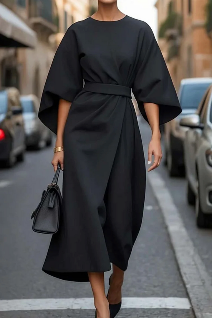 Noelle Lantern Midi Dress