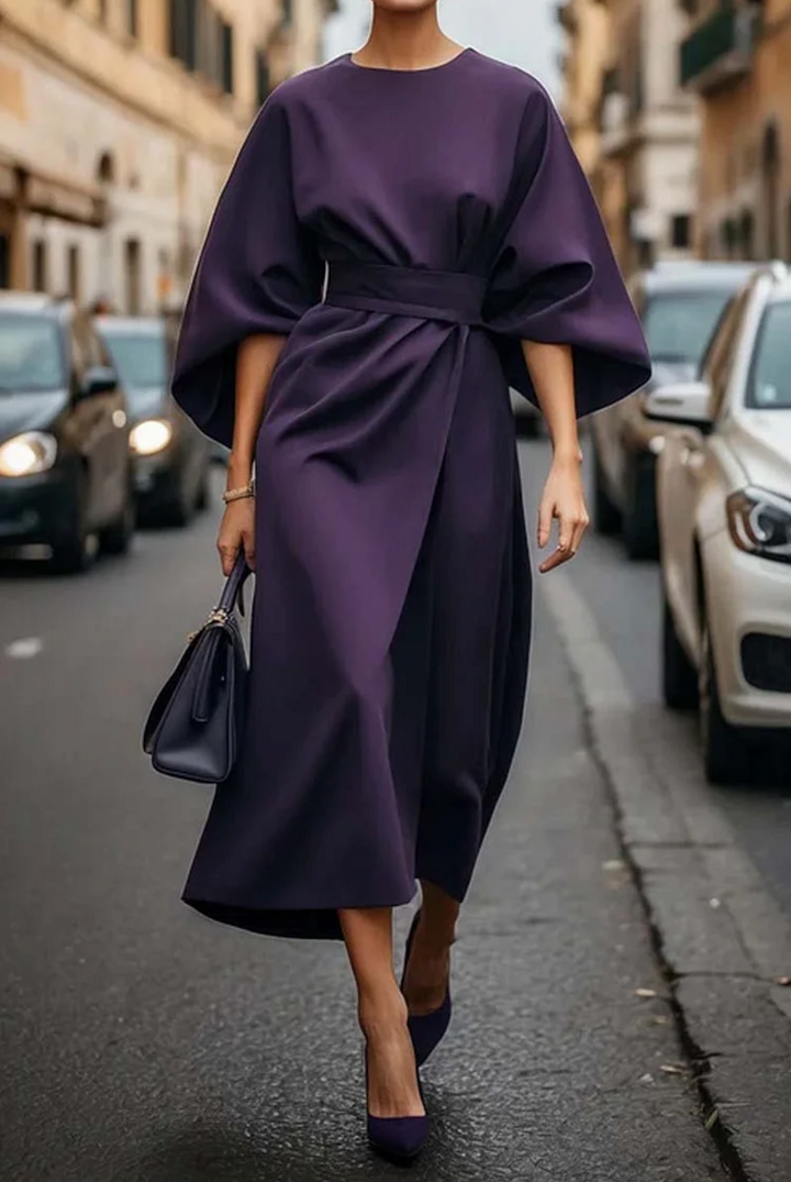 Noelle Lantern Midi Dress