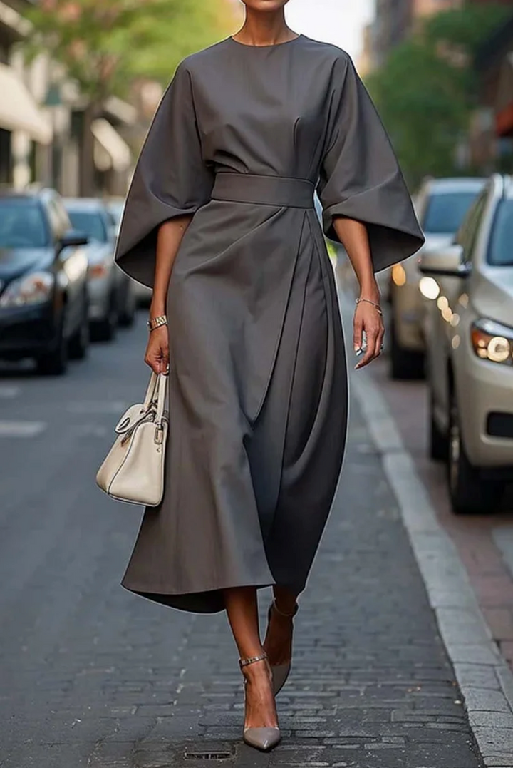 Noelle Lantern Midi Dress
