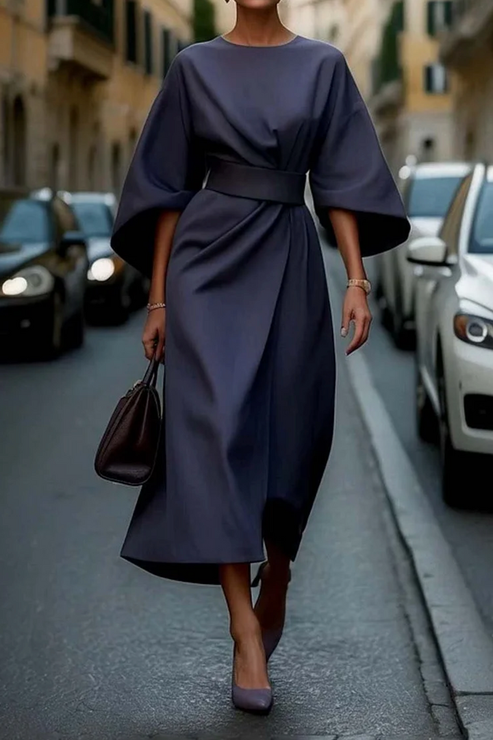 Noelle Lantern Midi Dress