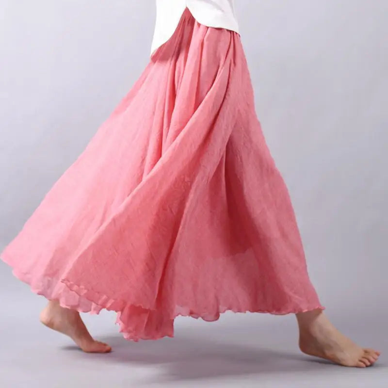 Madeleine | Flowy Linen Maxi Skirt