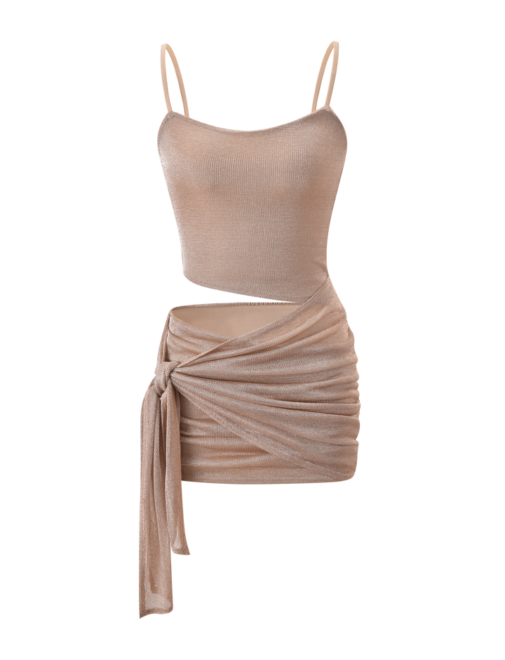 Iris Glitter Cutout Mini Dress