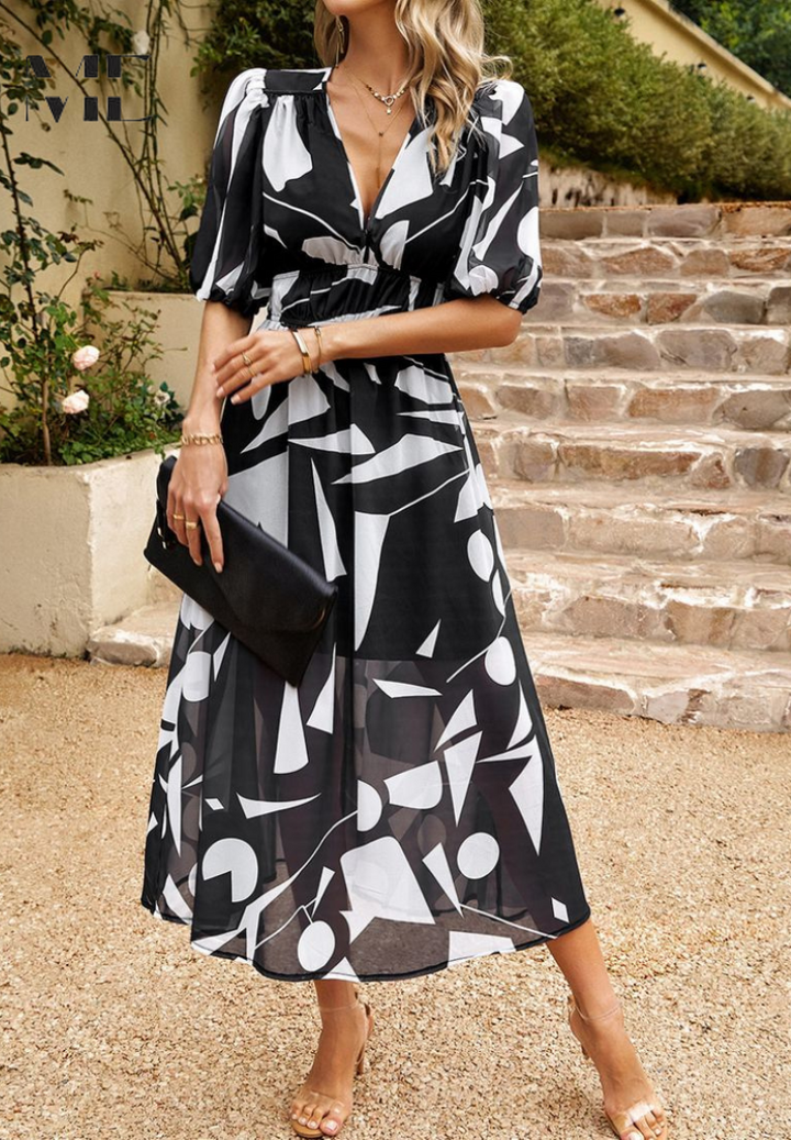 Rosalie Printed Midi Dress