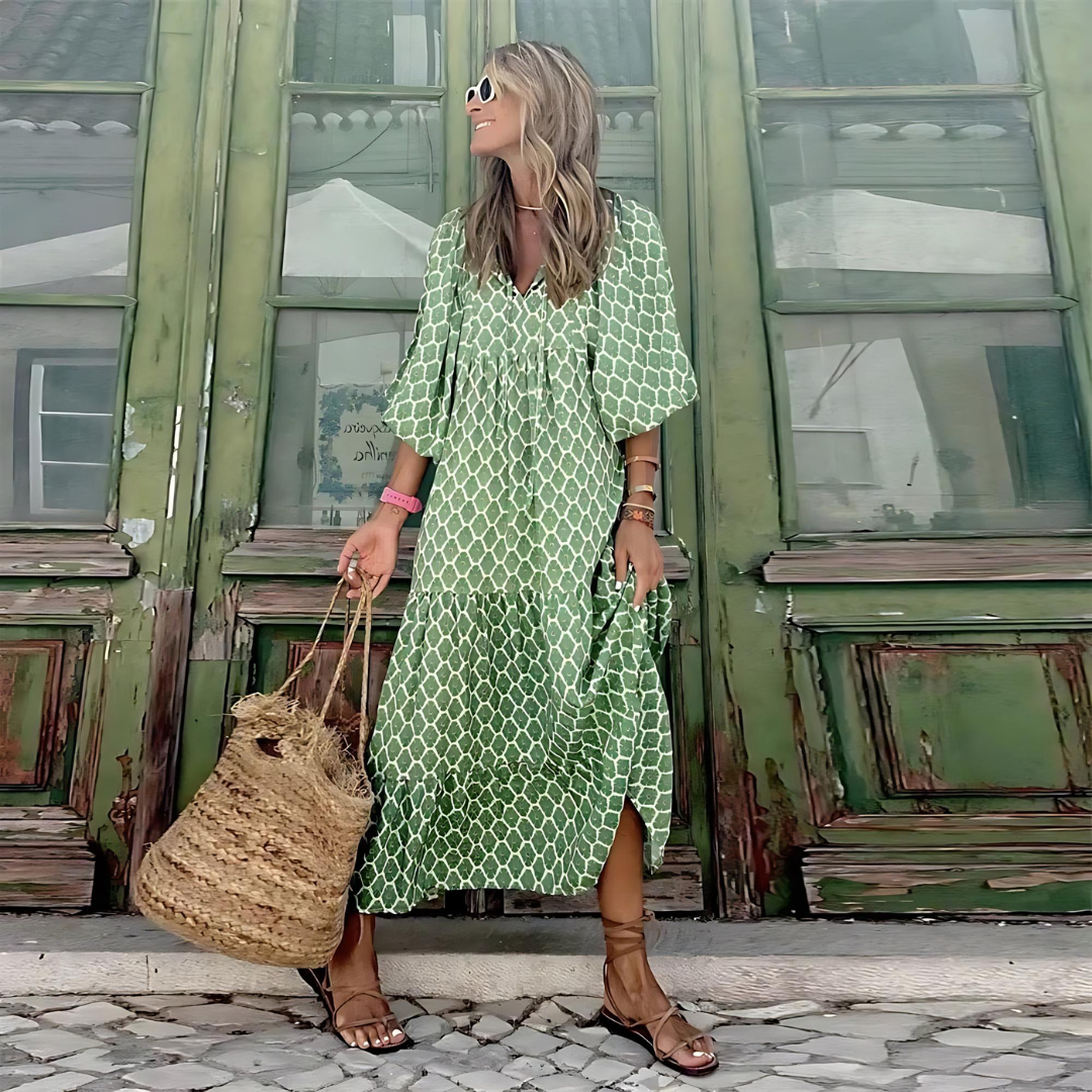 Vera | V-Neck Flowy Spring Dress