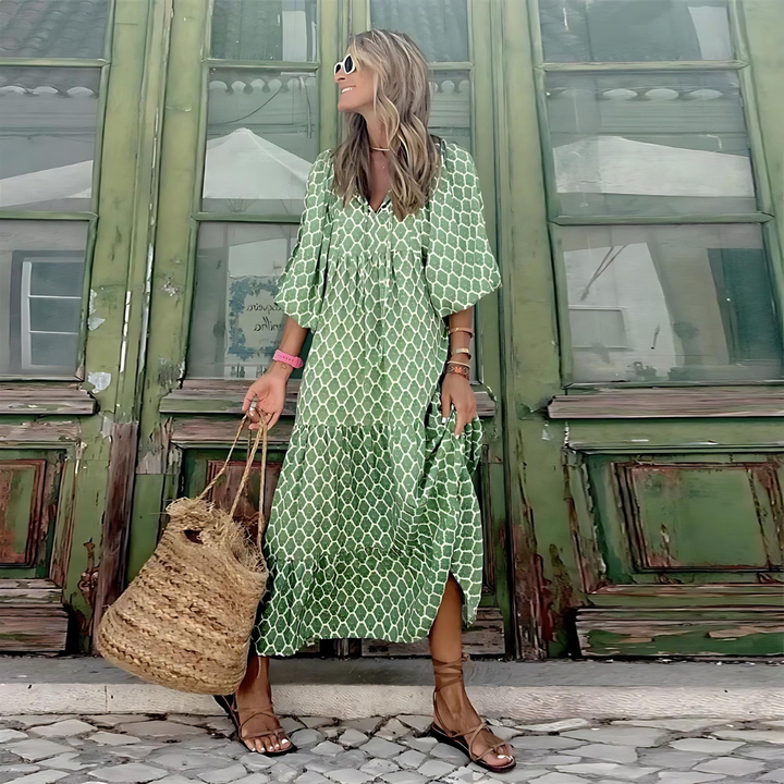 Vera | V-Neck Flowy Spring Dress