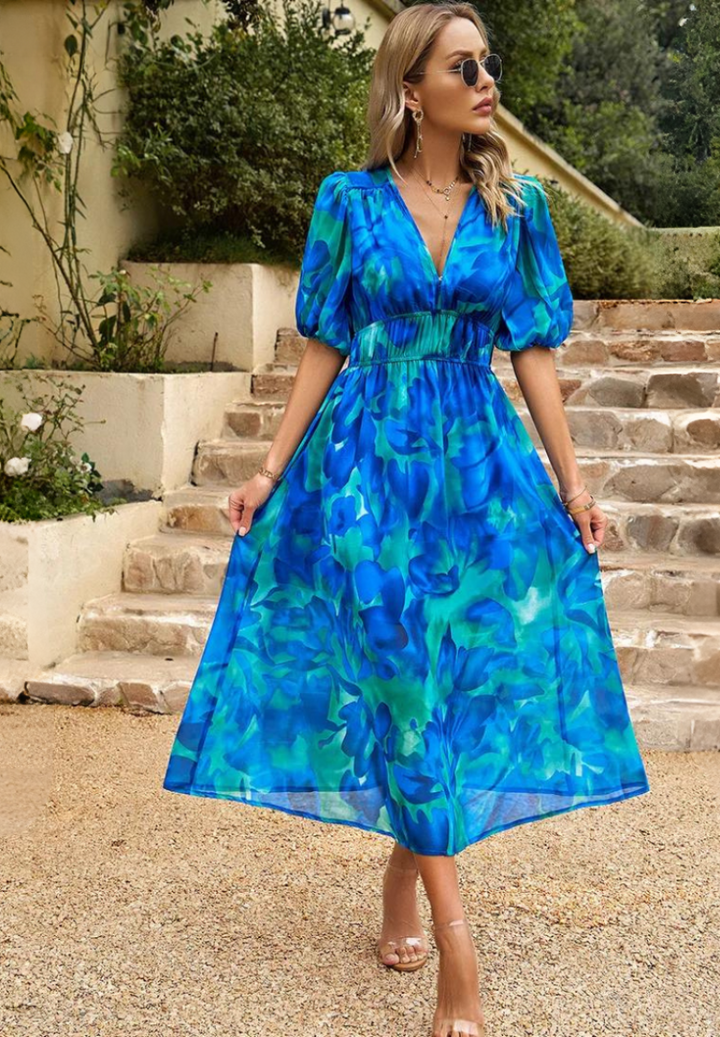 Rosalie Printed Midi Dress