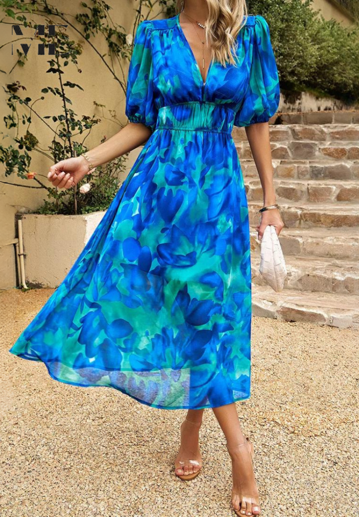 Rosalie Printed Midi Dress