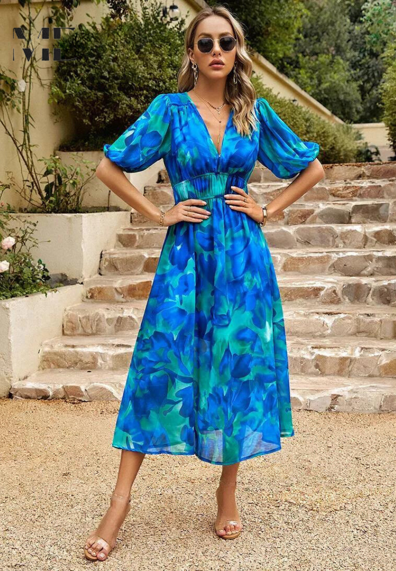 Rosalie Printed Midi Dress