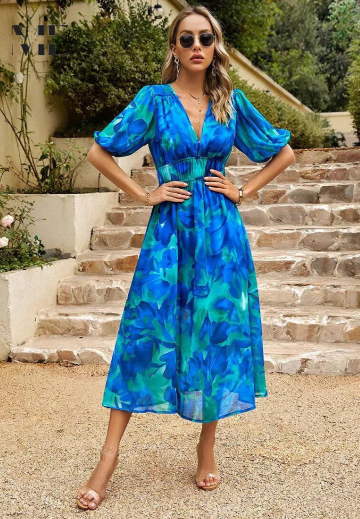 Rosalie Printed Midi Dress