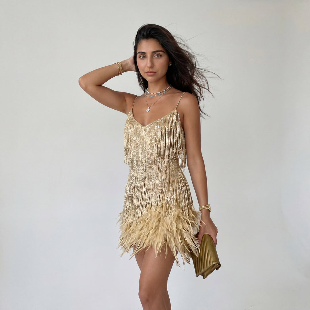 Sienna Fringe Mini Dress