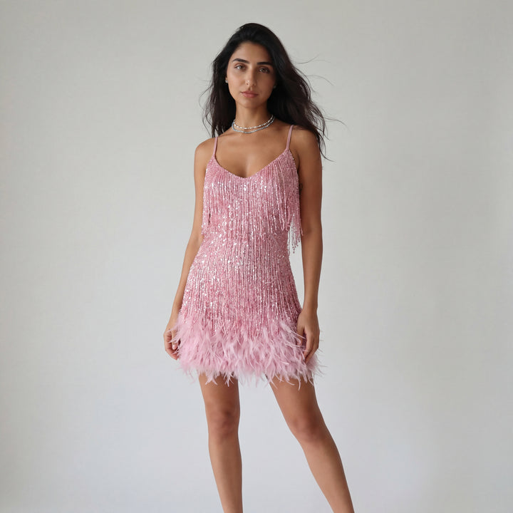 Sienna Fringe Mini Dress