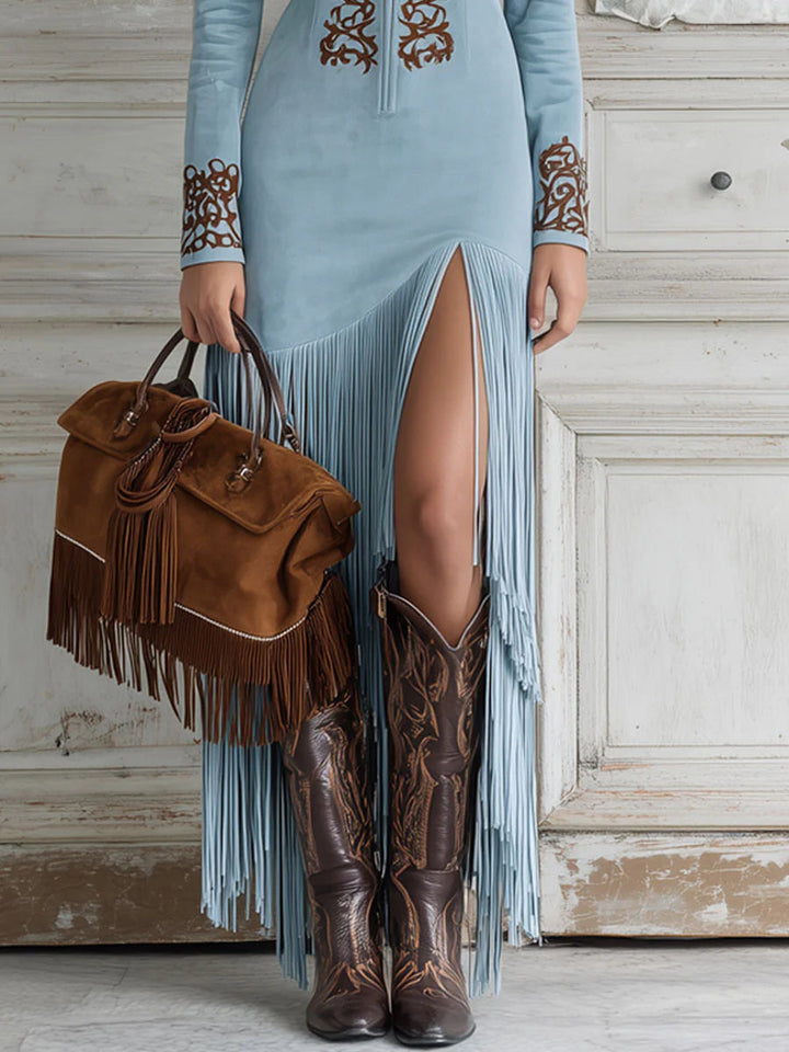Vera Fringe Maxi Dress