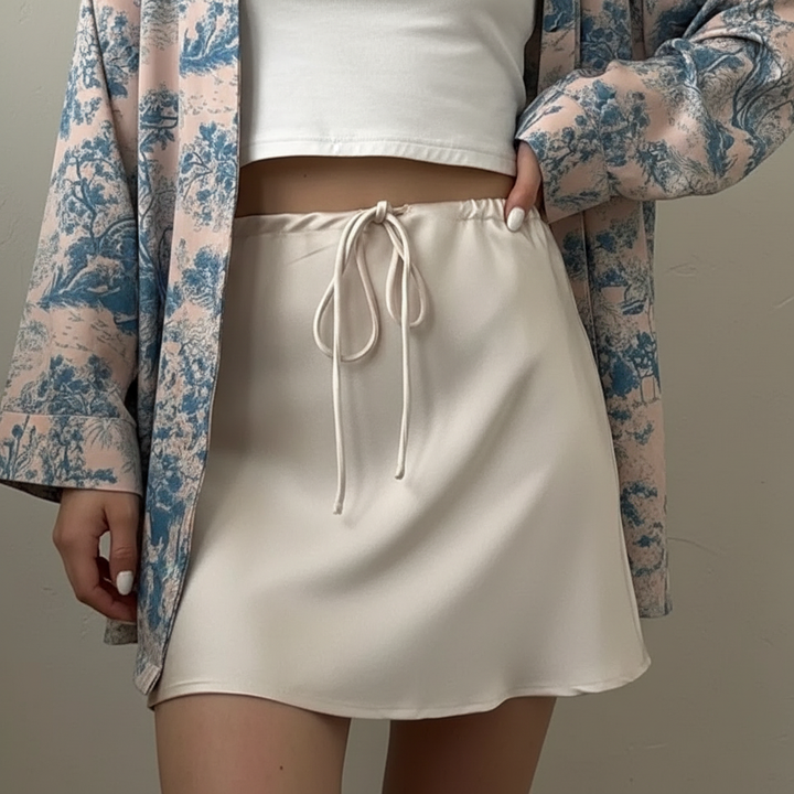 Juliette | Satin A-Line Mini Skirt