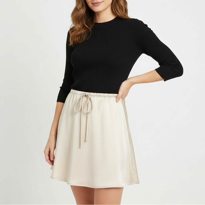 Juliette | Satin A-Line Mini Skirt