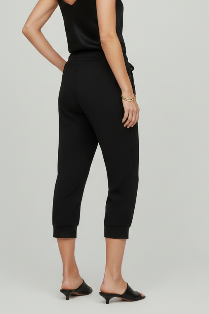 Bernadette | Drawstring-Waist Capri Trousers
