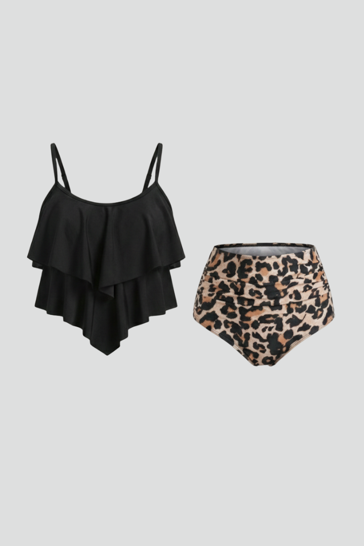 Anouk | Tummy-Control High-Waist Ruffle Tankini Set