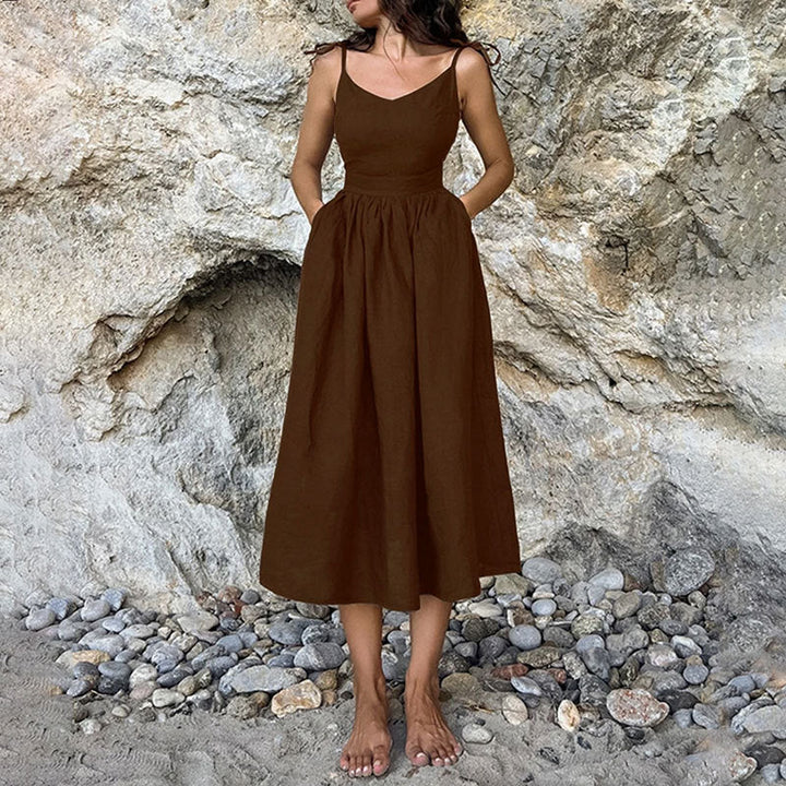 Mila Open Back Midi Dress