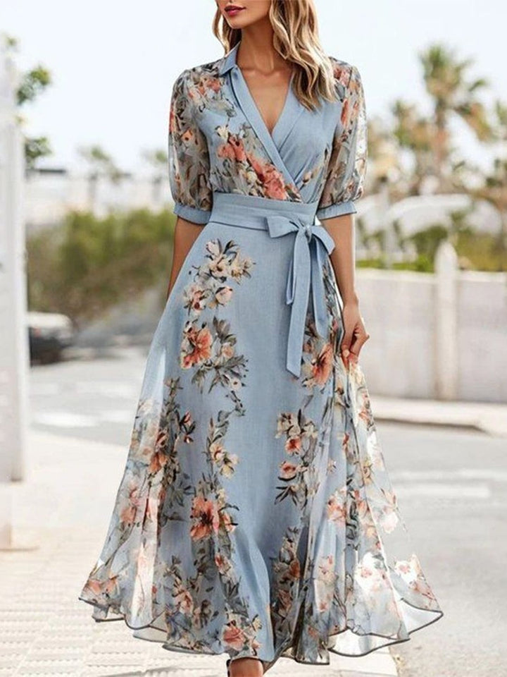 Clara Floral Bow Midi Dress