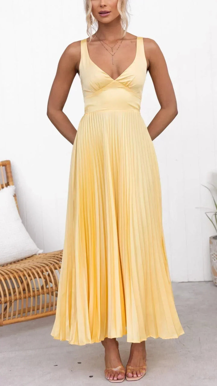 Sophia Pleated Maxi Dress