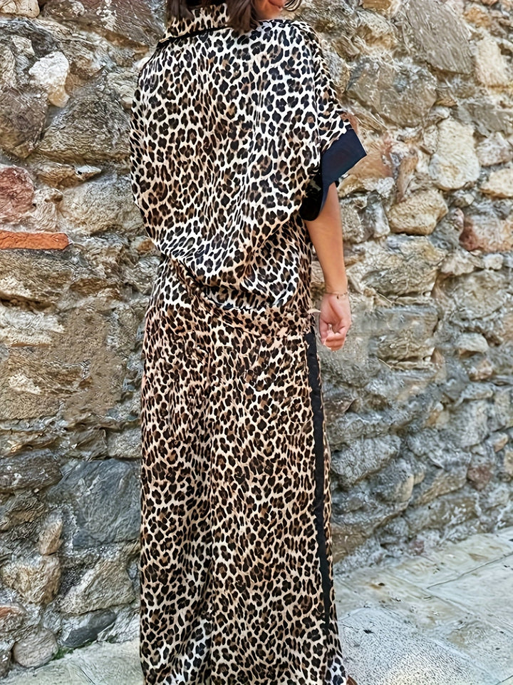 Vivienne | Leopard Print Wide-Leg Co-ord Set