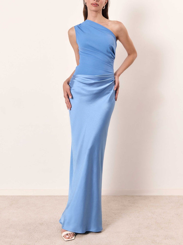 Josephine | One-Shoulder Pleated Maxi Dress
