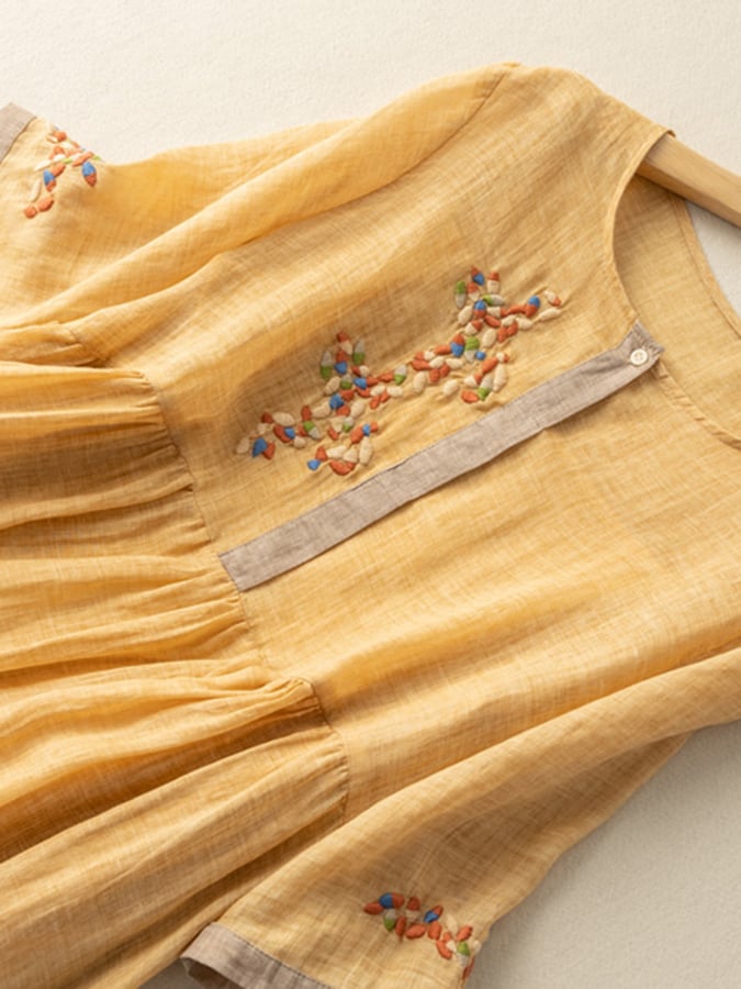 Camille Embroidered Midi Dress
