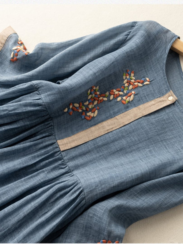 Camille Embroidered Midi Dress