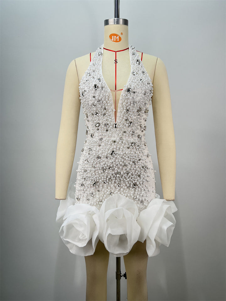 Estelle Beaded Mini Dress