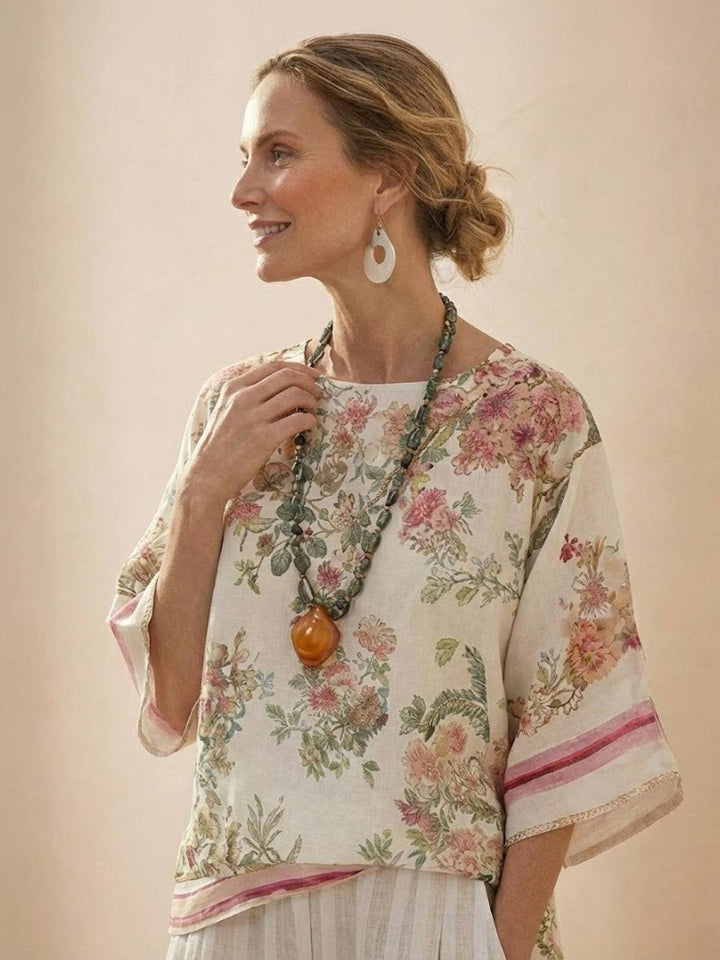 Genevieve | Linen Embroidered Wide-Leg Co-ord Set