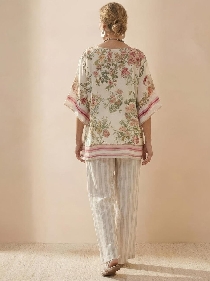 Genevieve | Linen Embroidered Wide-Leg Co-ord Set
