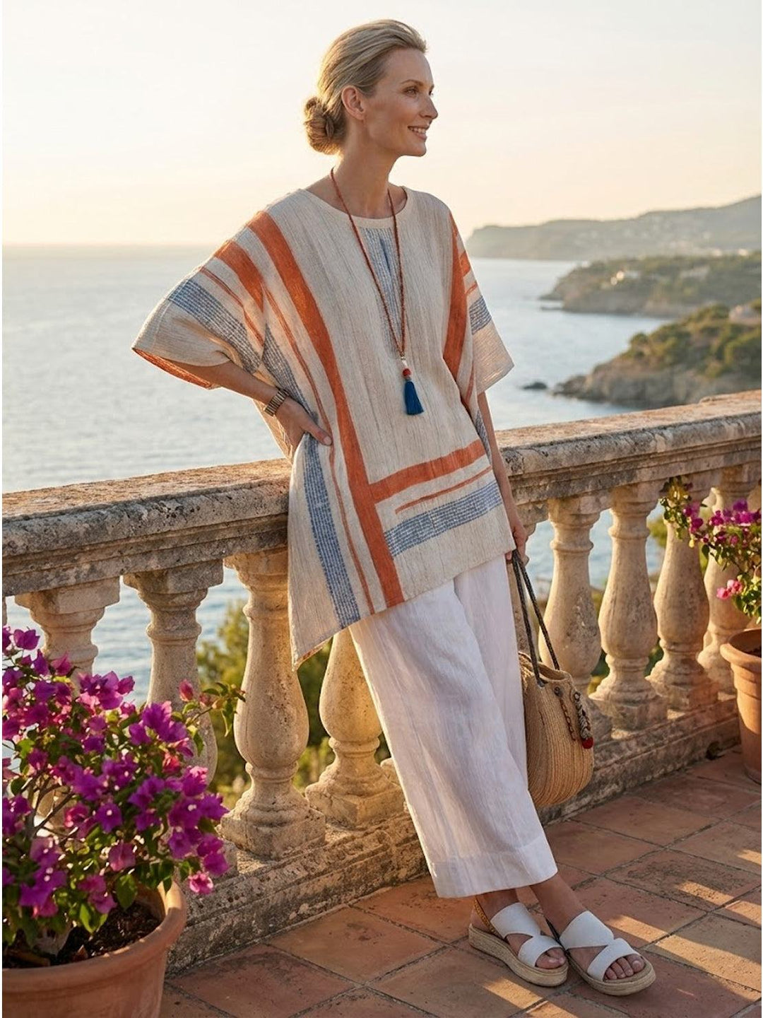 Genevieve | Linen Embroidered Wide-Leg Co-ord Set