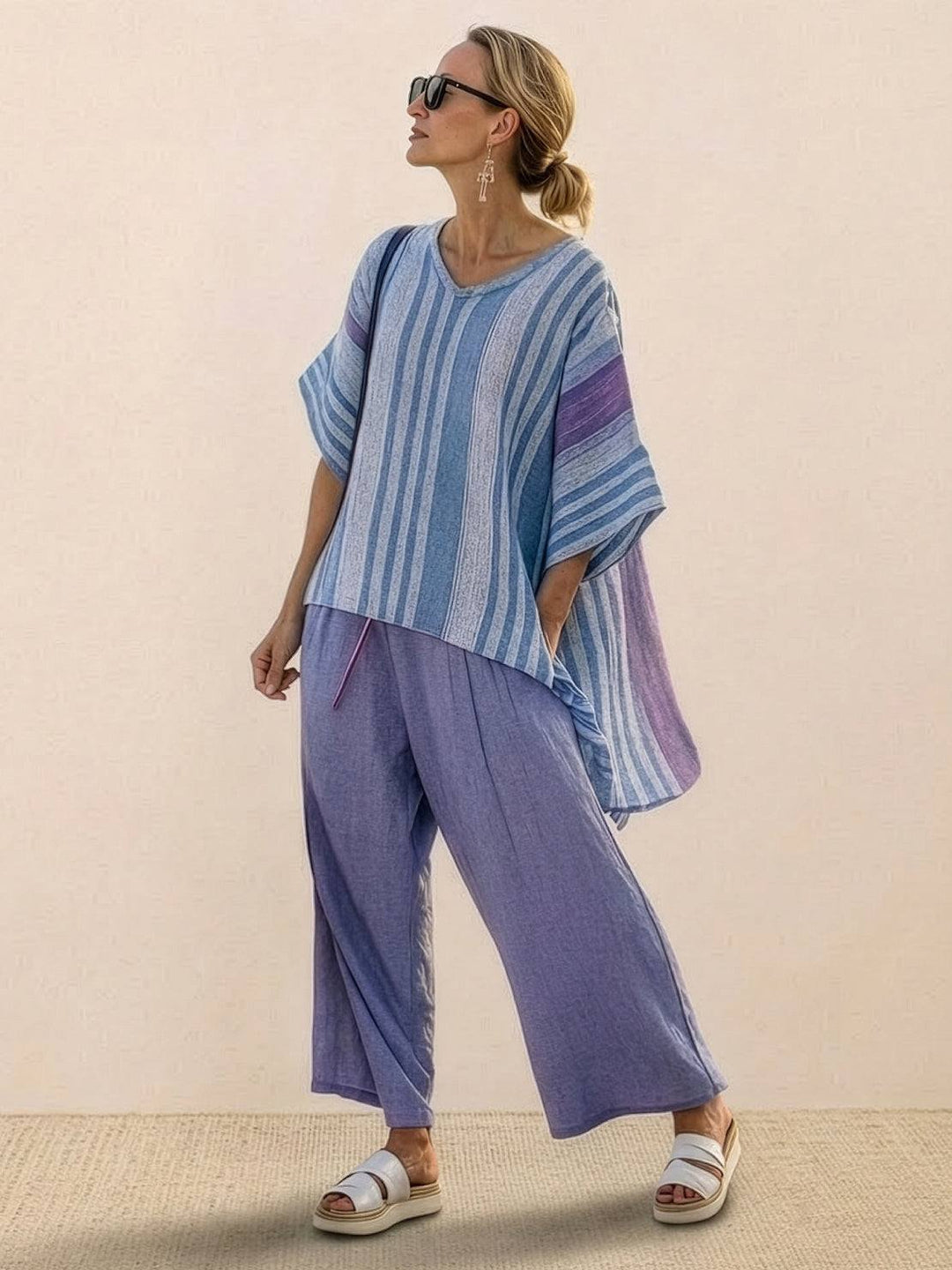 Genevieve | Linen Embroidered Wide-Leg Co-ord Set