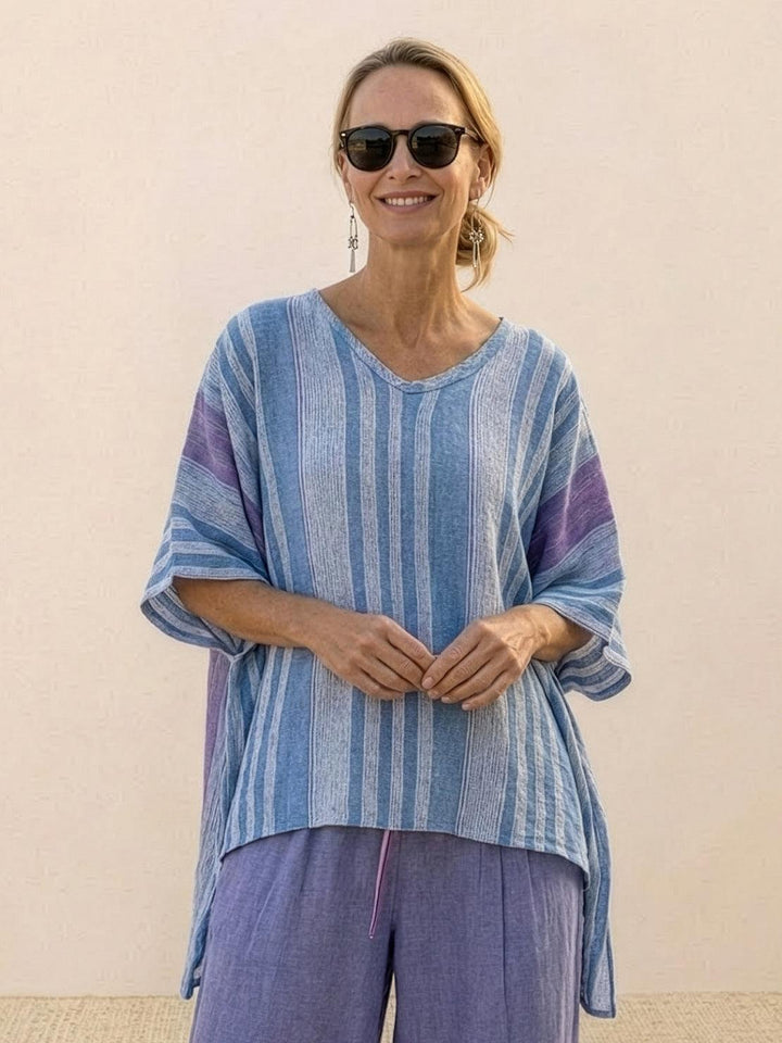 Genevieve | Linen Embroidered Wide-Leg Co-ord Set