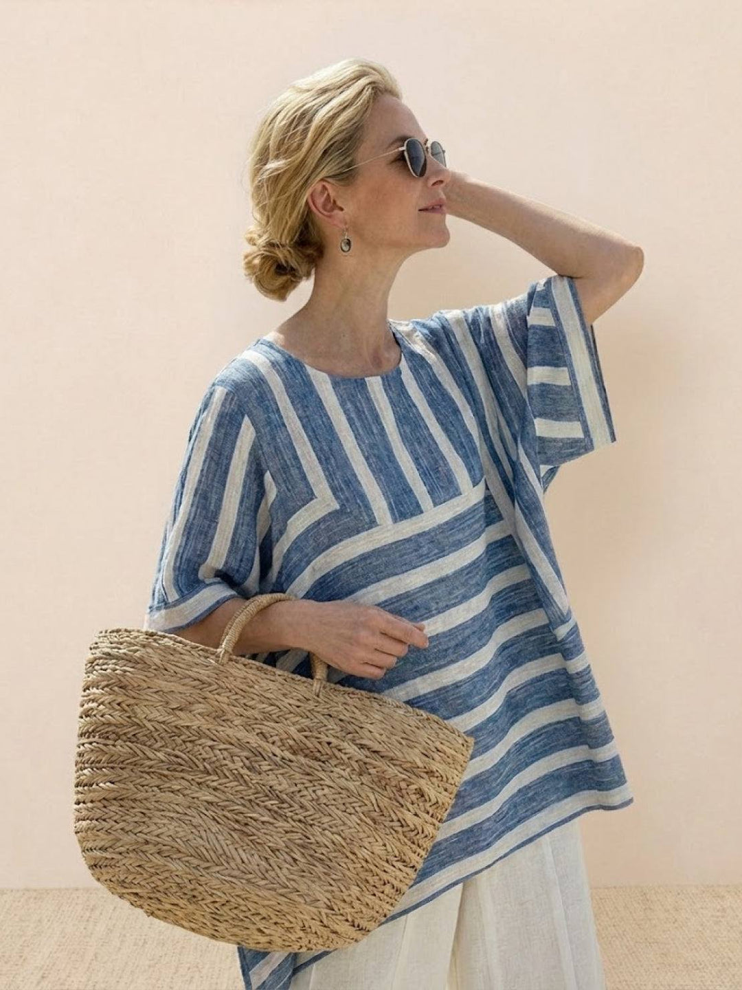 Genevieve | Linen Embroidered Wide-Leg Co-ord Set