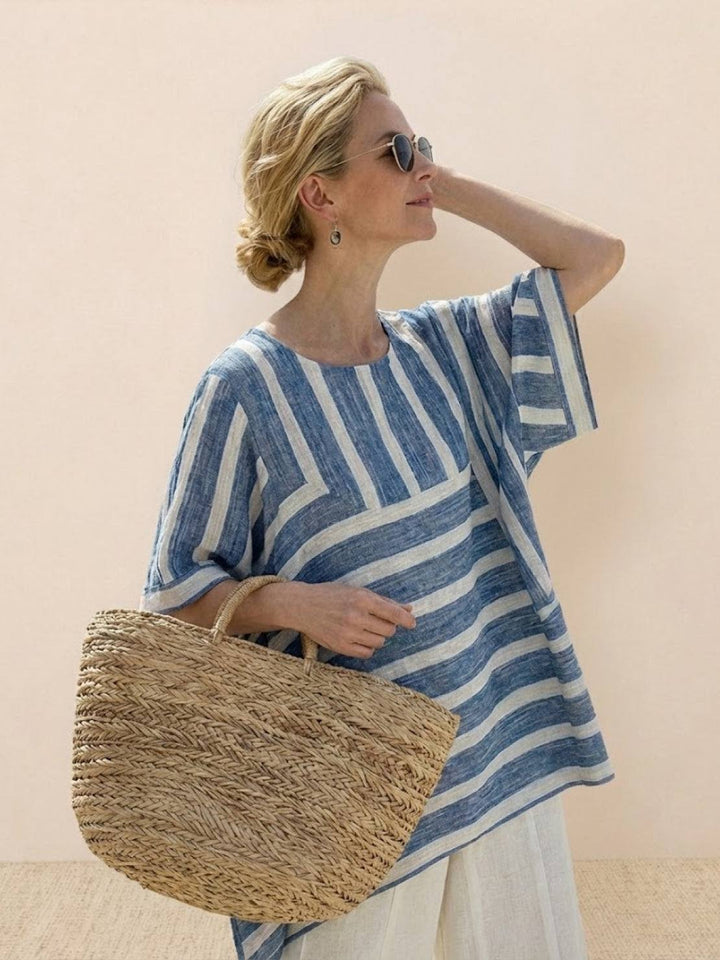 Genevieve | Linen Embroidered Wide-Leg Co-ord Set
