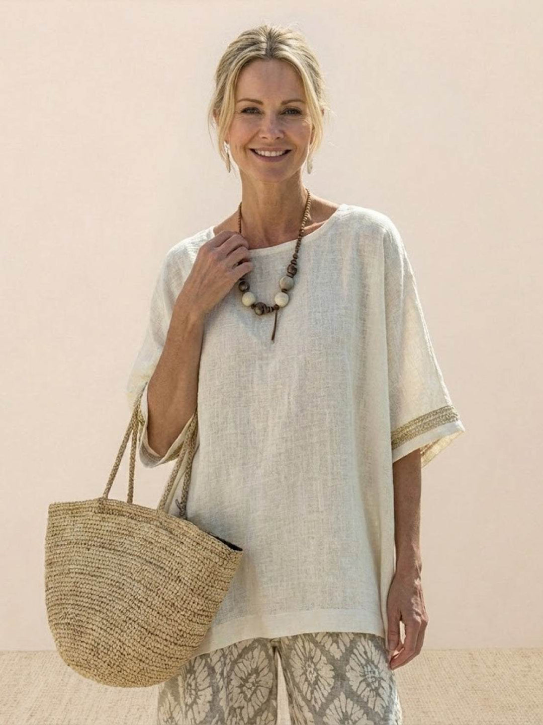 Genevieve | Linen Embroidered Wide-Leg Co-ord Set