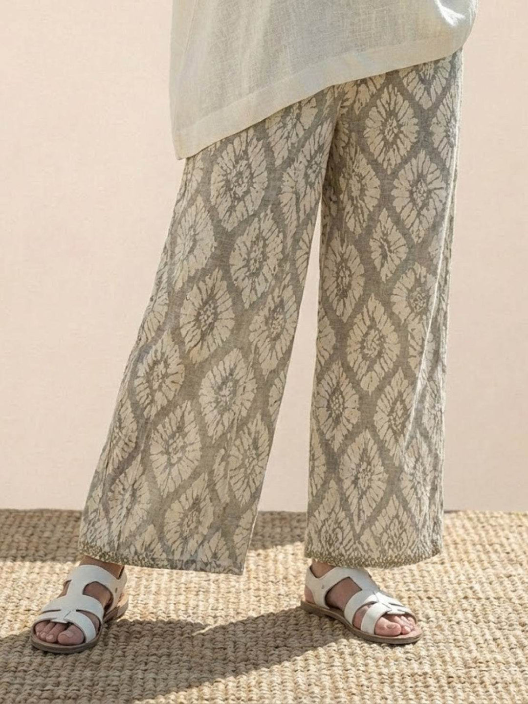 Genevieve | Linen Embroidered Wide-Leg Co-ord Set