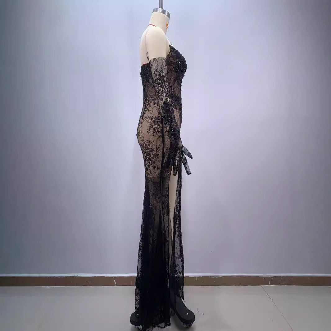 Natalie Bandeau Lace Gown