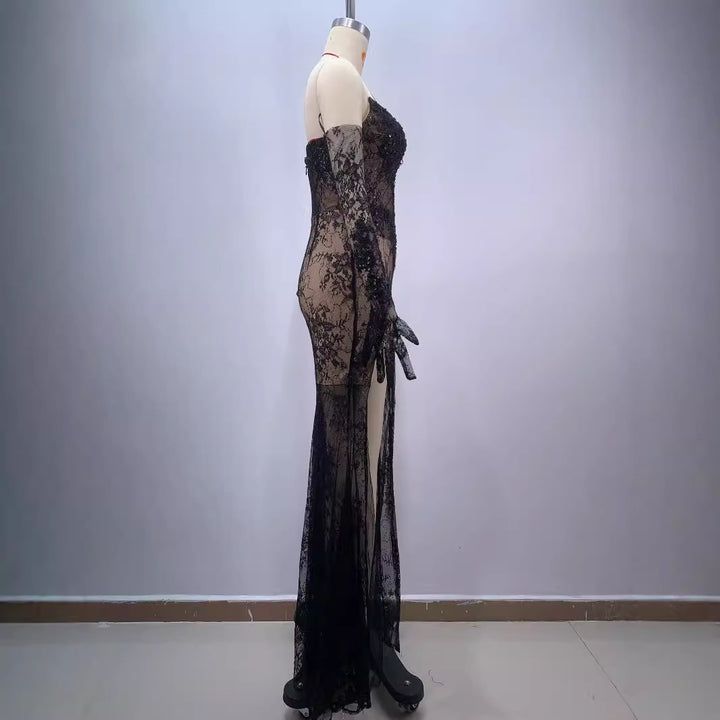 Natalie Bandeau Lace Gown
