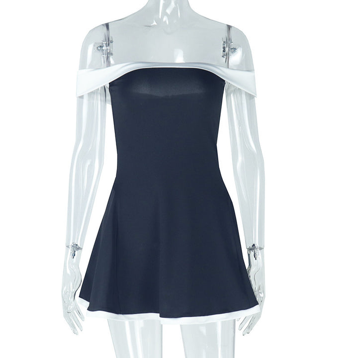 Elodie Contrast Off Shoulder Mini Dress